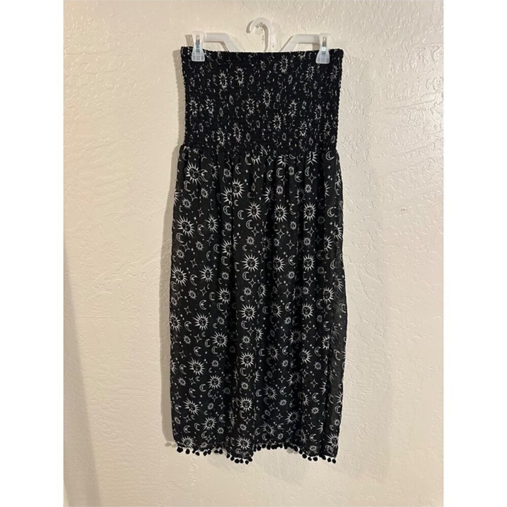 Y Cyn & Luca 90’s Black & White Celestial Whimsygoth Sun & Moon Witchy Dress